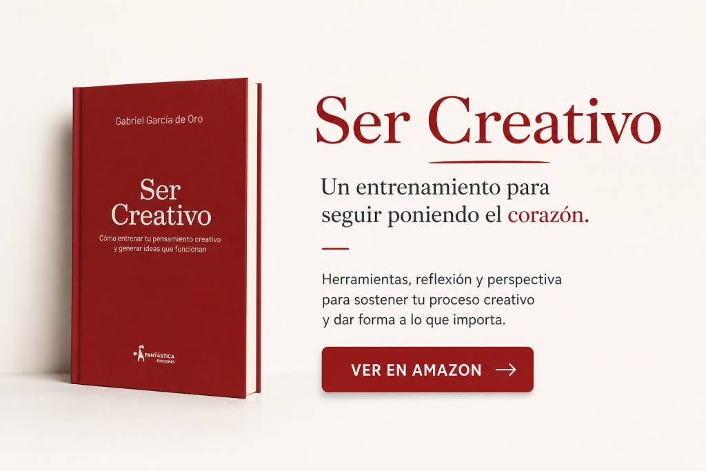 Ser Creativo, disponible en Amazon Libro “Ser Creativo” sobre fondo claro, símbolo de creatividad entendida como poner el corazón